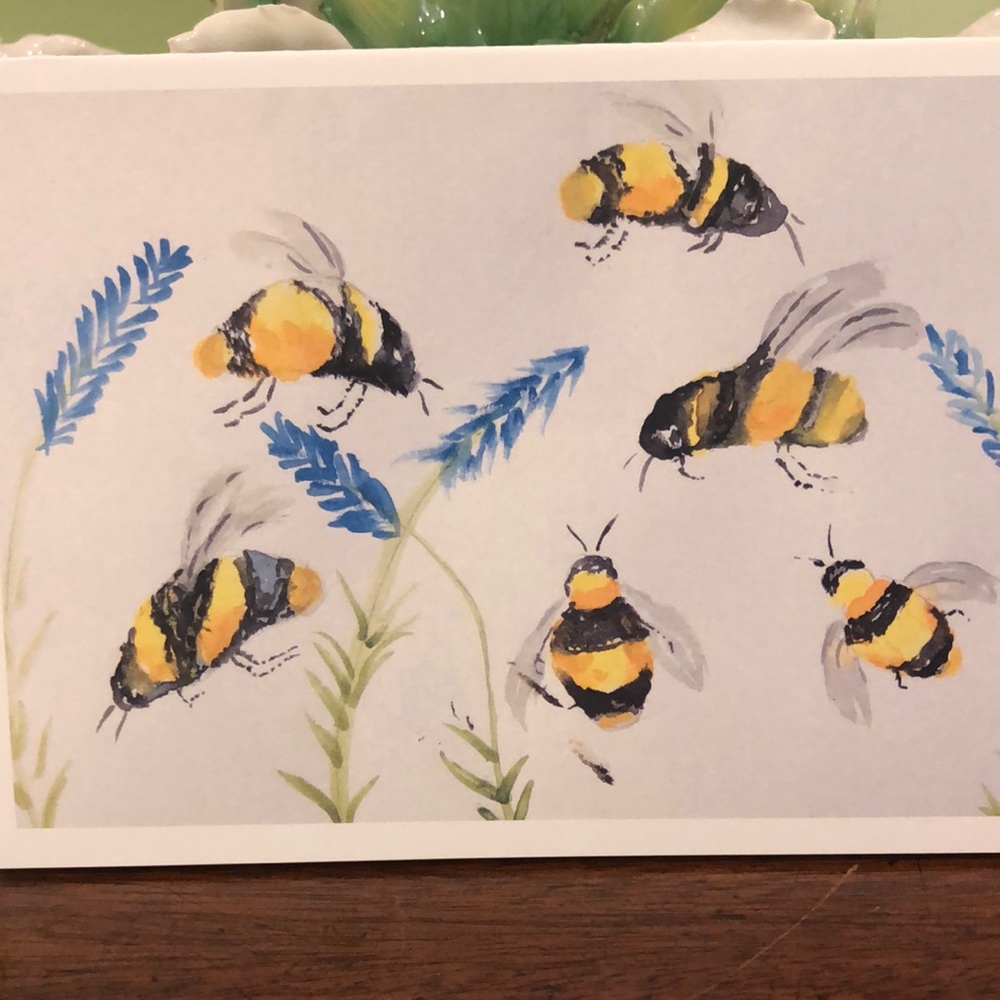 Note card : Hand painted and locally printed.